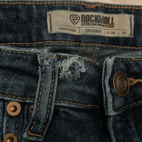 Ladies Rock&Roll high rise trouser jeans. 25x30. - Picture 3 of 5